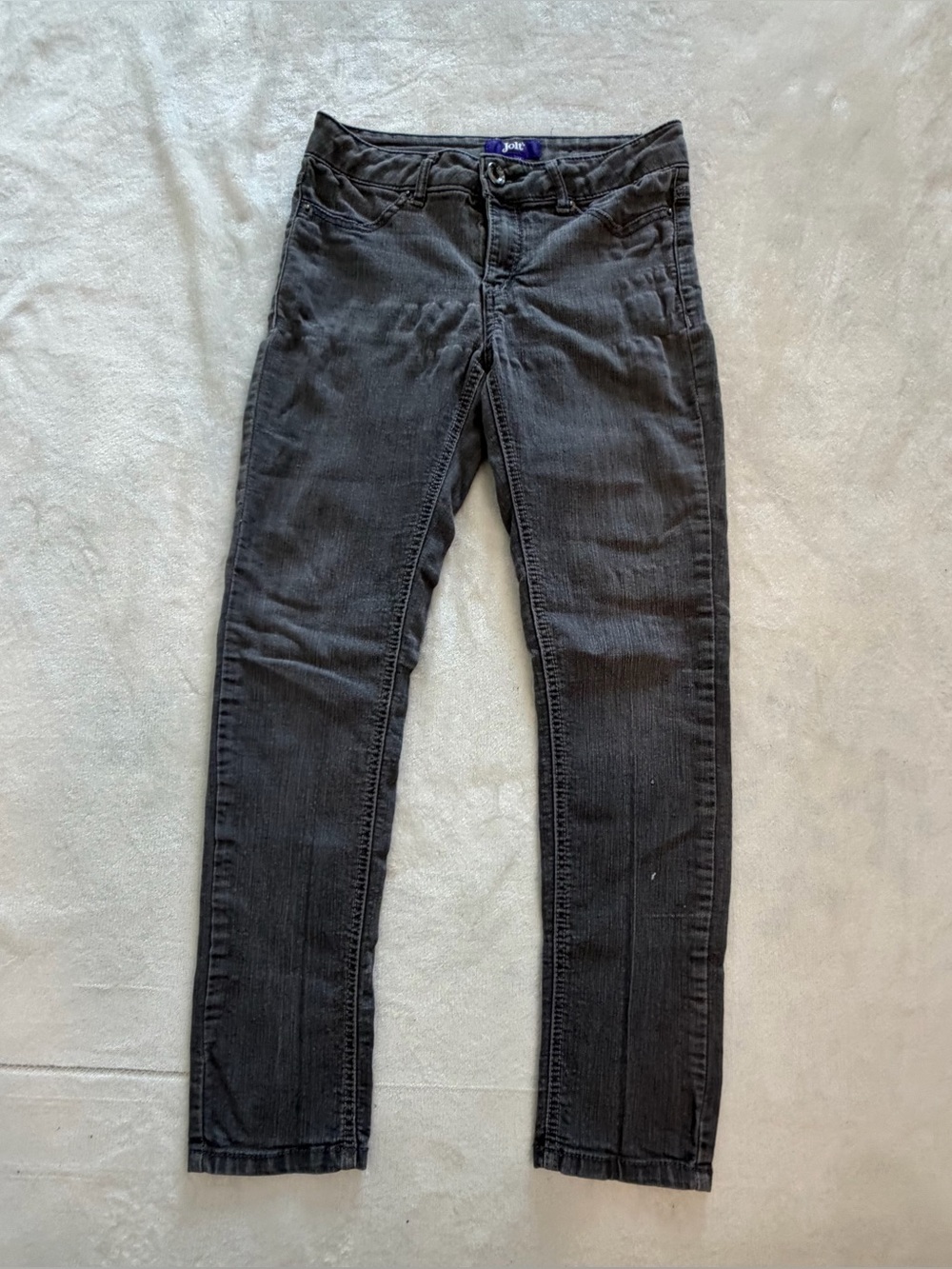 JOLT SKINNY JEANS WOMENS JUNIORS SIZE 14 GRAY STRETCH LOW RISE Y2K